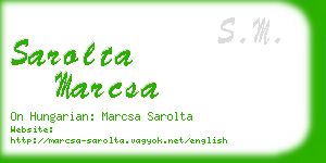 sarolta marcsa business card